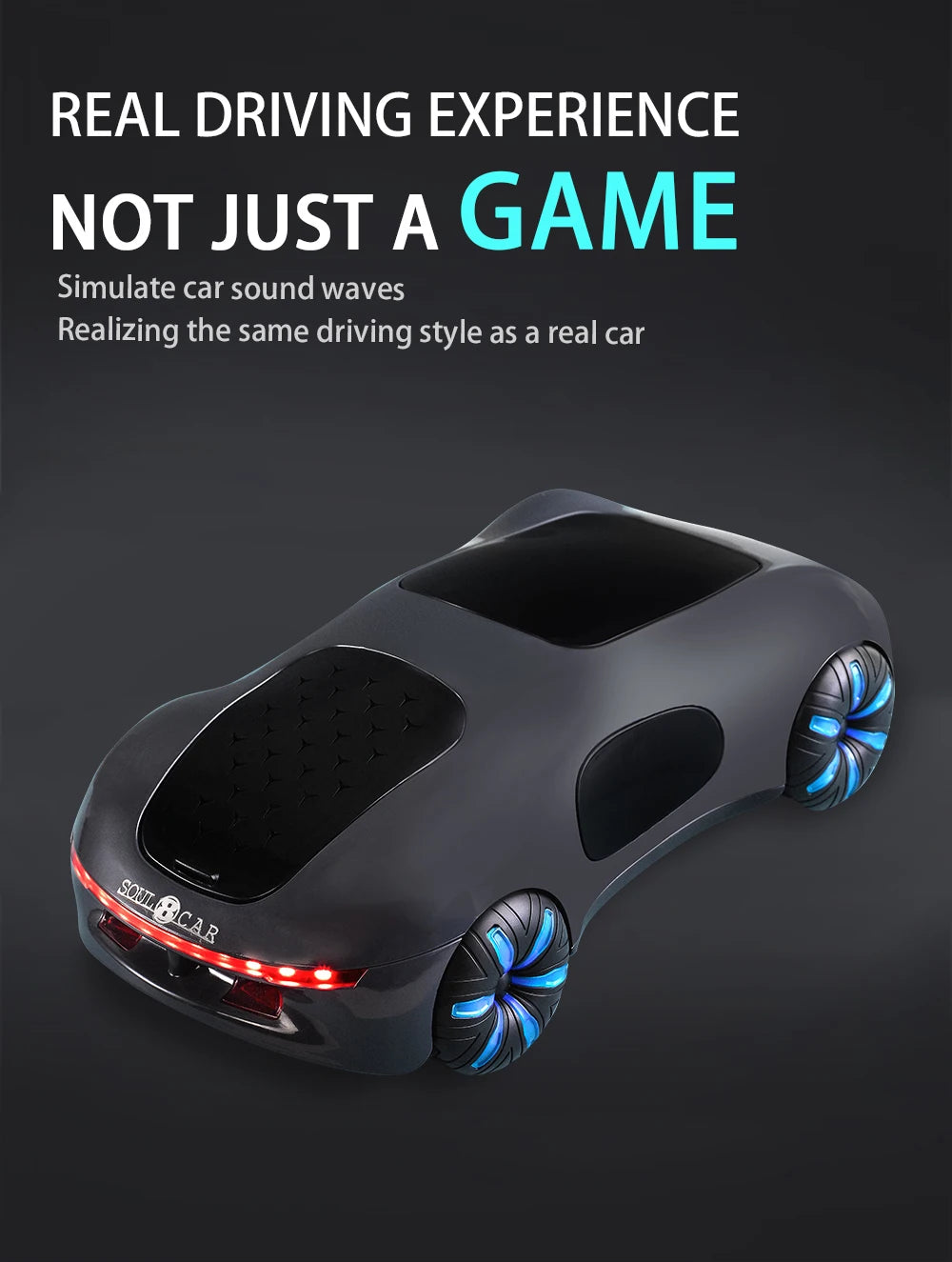 Gesture Sensor Toy Car, with Light Spray, 360 ° Rotation and Horizontal Movement, Birthday Gift Toy Car for Boys Aged 6-12