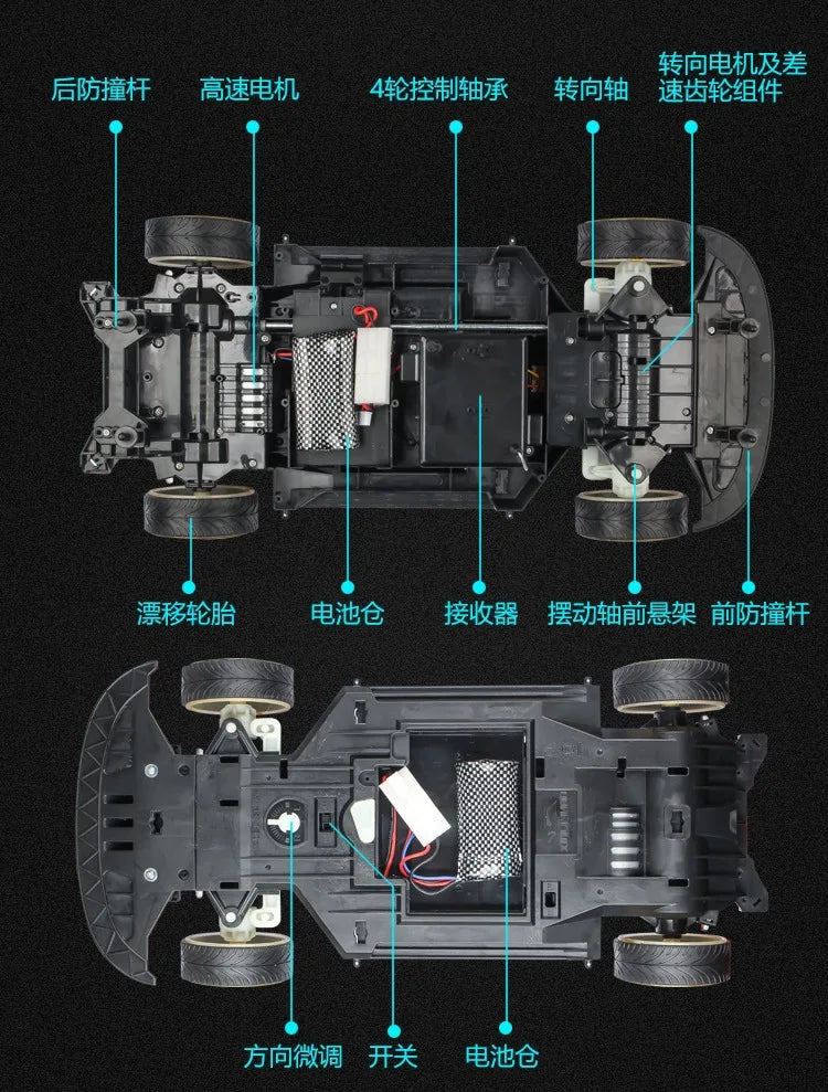 RC Racing Drift Cars 70 km/h 40km/H 1/10 Anti-collision Remote Control Large Speed Big Off-road 4WD Toys for Boys Adult