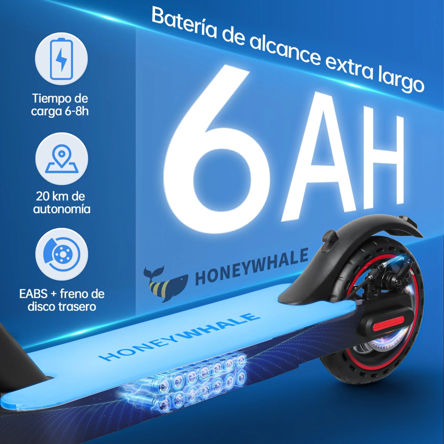 HONEYWHALE S2 foldable electric Scooter for adults brushless Motor electric skate 500W max speed 25 KM/H 4 colors illuminated pedals shipping from Mexico free shipping