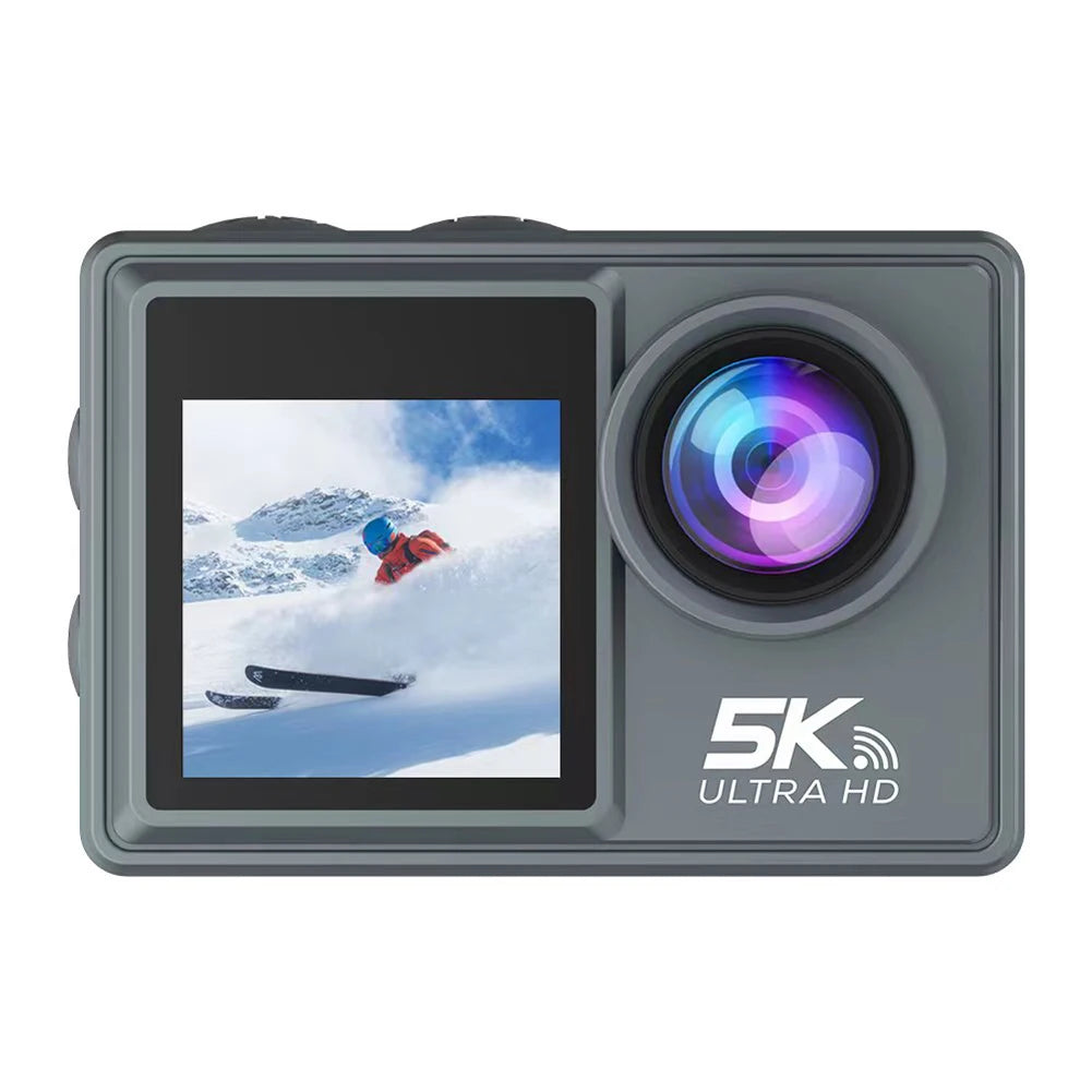 CERASTES 5K WiFi Anti-shake Action Camera 4K 60FPS Dual Screen 170° Wide Angle 30m Waterproof Sport Camera with Remote Control