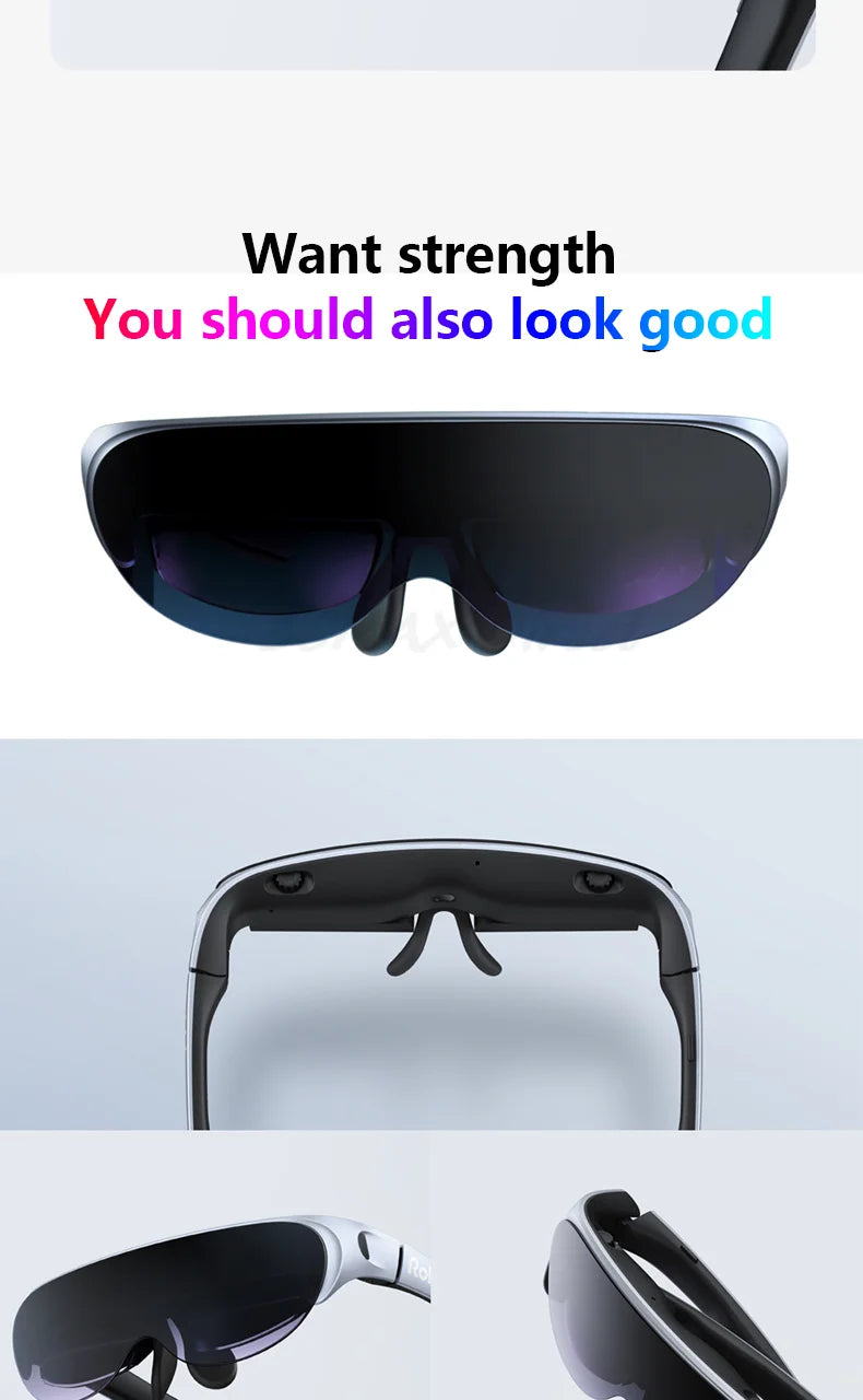 Rokid Air 3D Foldable VR Smart AR Glasses 120" Screen 1080P OLED Dual Display 43°FoV 55PPD Home Game Viewing Device Glasses