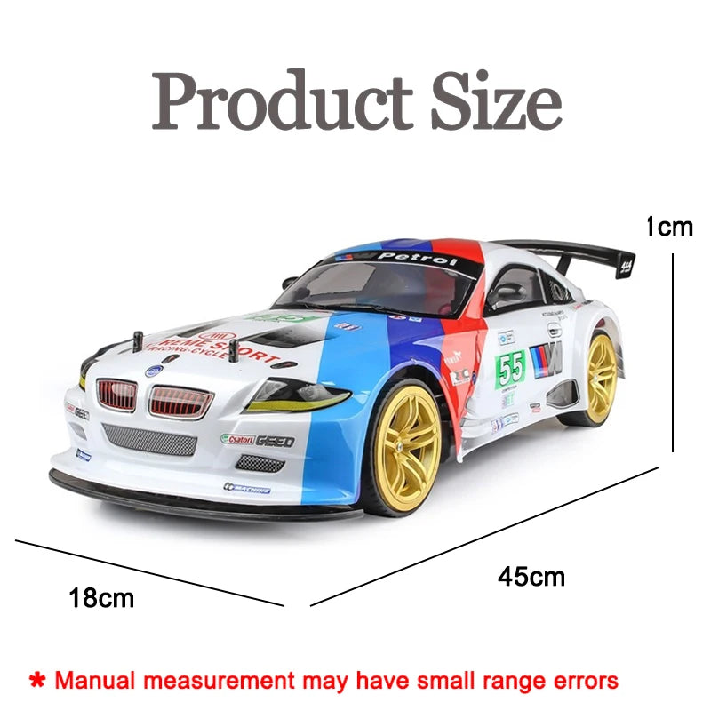 RC Racing Drift Cars 70 km/h 40km/H 1/10 Anti-collision Remote Control Large Speed Big Off-road 4WD Toys for Boys Adult