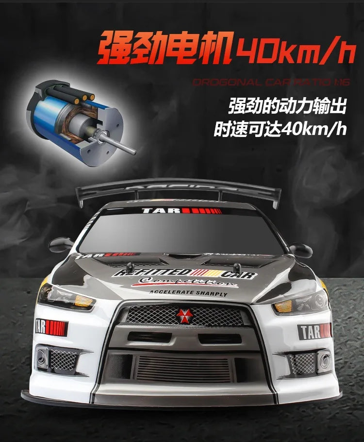 RC Racing Drift Cars 70 km/h 40km/H 1/10 Anti-collision Remote Control Large Speed Big Off-road 4WD Toys for Boys Adult