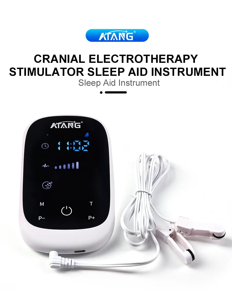 CES Device Brain Electronic Therapy Stimulation Device Massage Ear Clip Electrode Sleep Insomnia Cure