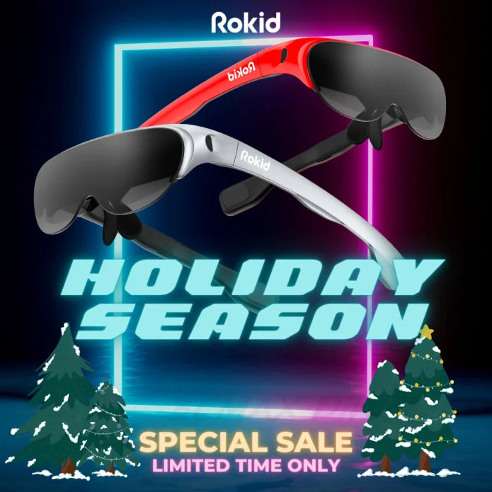 Rokid Air 3D Foldable VR Smart AR Glasses 120" Screen 1080P OLED Dual Display 43°FoV 55PPD Home Game Viewing Device Glasses